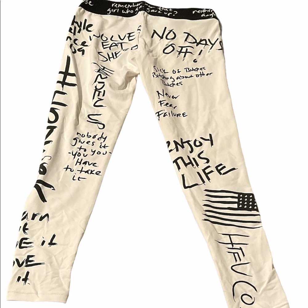 HTFU Analog Graffiti Full Length Leggings. Size S - Picture 7 of 9